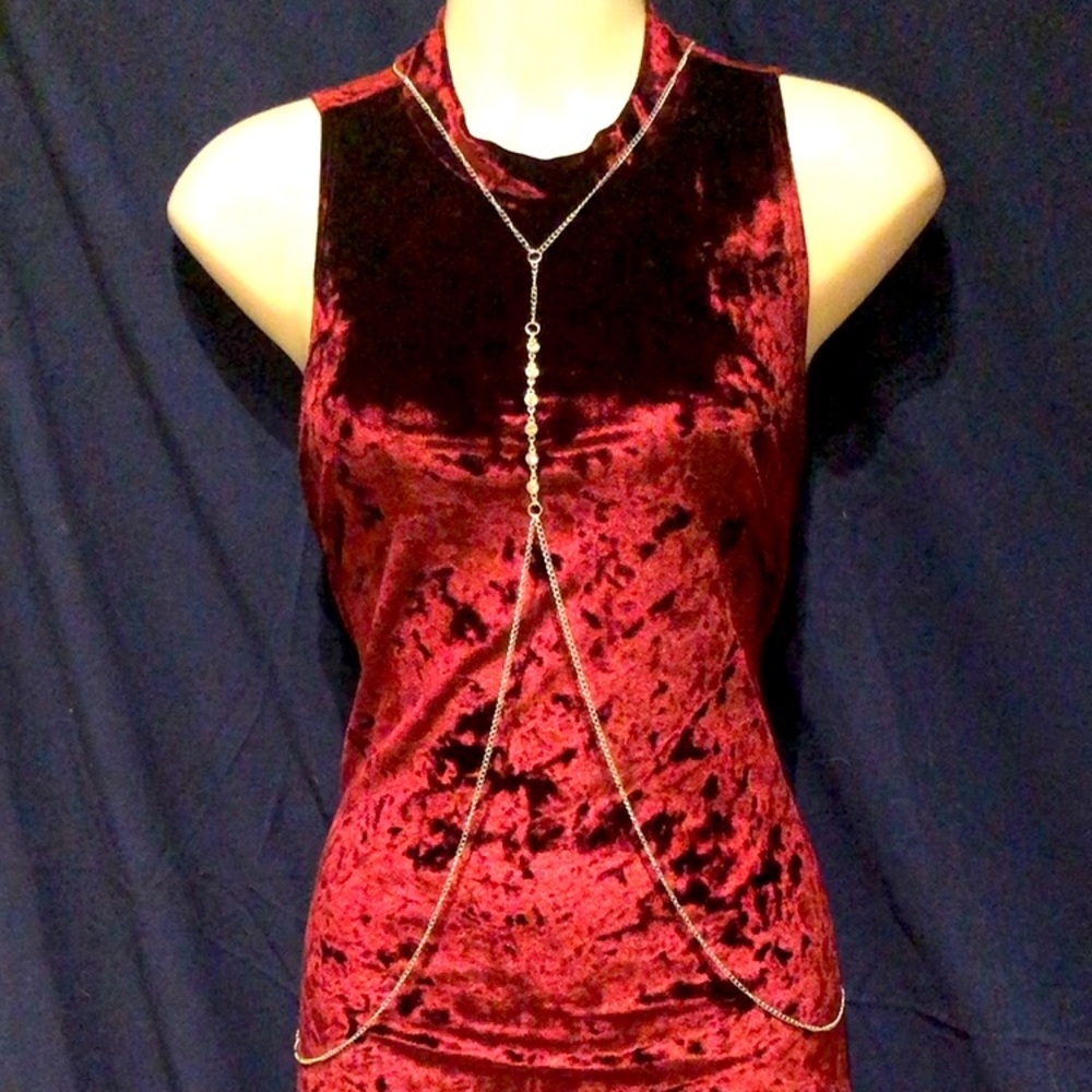 Body chain crystal drop